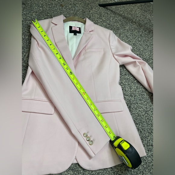 Banana Republic Powder Pink Long And Lean Wool Blazer 2 Single Breast Like new - Picture 12 of 13
